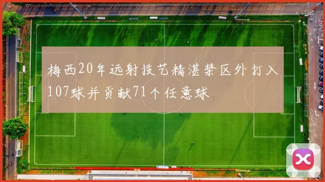 梅西20年远射技艺精湛禁区外打入107球并贡献71个任意球